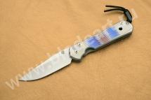 LARGE SEBENZA 21 UNIQUE GRAPHIC SILVER LUG