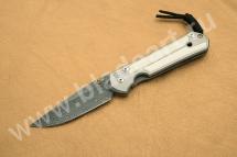 LARGE SEBENZA DAMASCUS 21 MAMMOTH INLAY