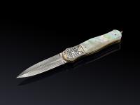 LARGE ENGRAVING FOLDING DAGGER